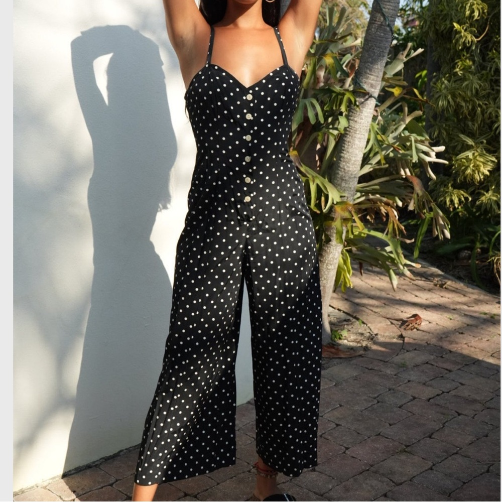 Vintage 1990s polka dot jumpsuit!
